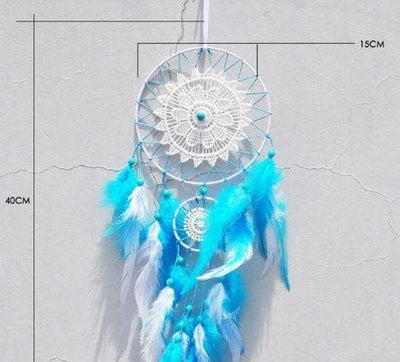 attrape reve mural bleu et blanc